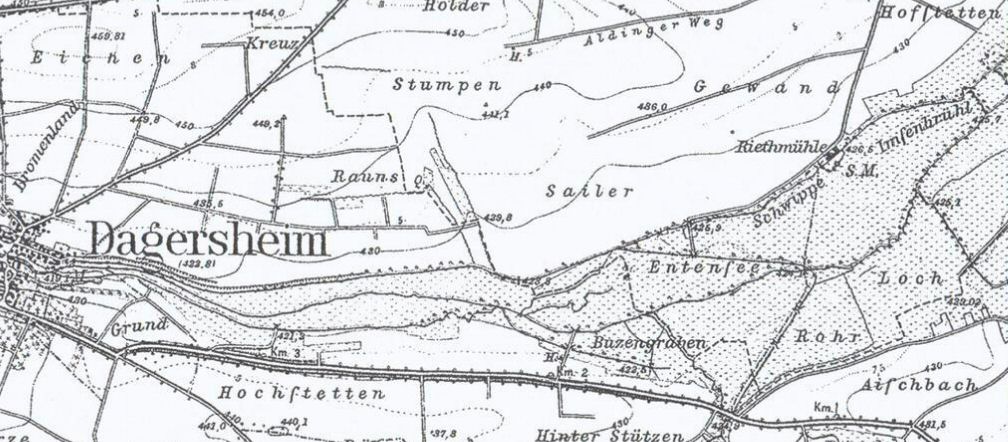 Metischblatt 1:25000 Aidlingen 1898