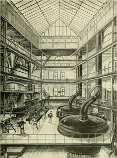 Interior of Christian Feigenspan's Brewery in Newark - Innenansicht von Christian Feigenspans Brauerei in Newark