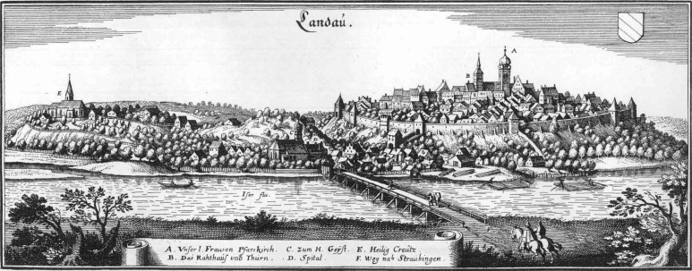 Landau an der Isar, Topographia Bavariae